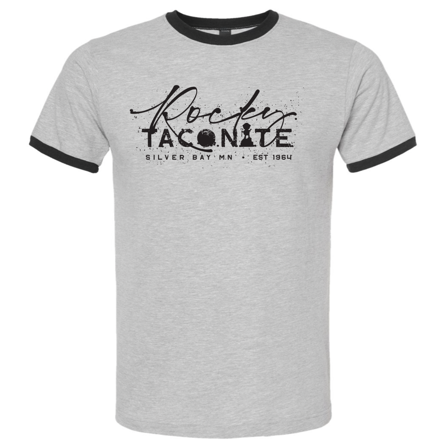 Rocky Taconite Grey Black Ringer T-shirt
